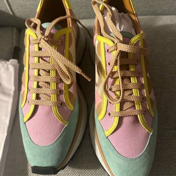 Robert Clergerie Pastel Multi-Color Sneakers Sz 8.5 - Picture 2 of 5